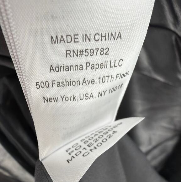 Aidan Mattox by Adrianna Papell Slate Iridescent Organza A-Line Gown Size 14 - Picture 11 of 11